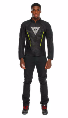 Мотокуртка Dainese HEROSPHERE AIR TEX JACKET BLACK WHITE YELLOW-FLUO 50