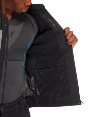 Мотокуртка Dainese HEROSPHERE AIR TEX JACKET BLACK WHITE YELLOW-FLUO 50