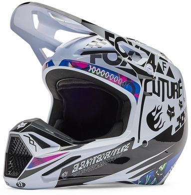 Мотошолом FOX V1 Helmet - IMAGE COSMO White XXL