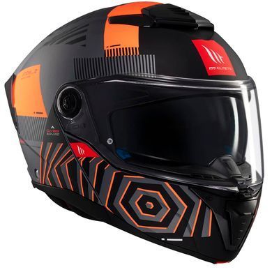 Мотошолом MT ATOM 2 SV STRANGE C4 Matt Orange L