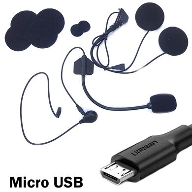 Наушники-микрофон T-Max, T-Com громкие, 2 микрофона Micro USB