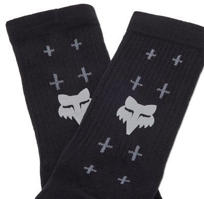 Мотошкарпетки FOX DEFEND SOCK - 8 inch - LUNAR Black, L/XL