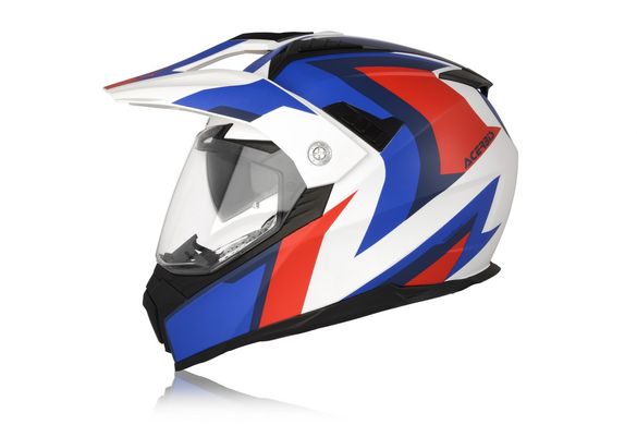 Мотошолом Acerbis FLIP FS-606 White Blue Red