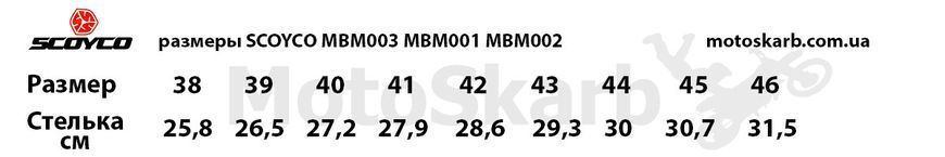 Моточеревики SCOYCO MBM001 Red 42