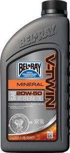 Масло моторне Bel-Ray V-TWIN MINERAL 1л, 20w-50