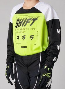Підліткова джерсі SHIFT YOUTH WHITE LABEL FLAME JERSEY Flo Yellow YM