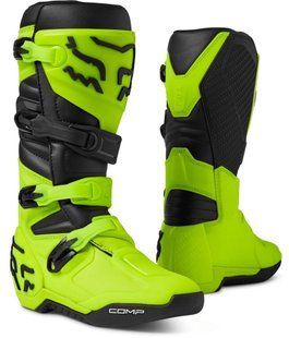 Мотоботы FOX COMP BOOT Flo Yellow 11.5