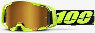 Маска кросова 100% ARMATIC Goggle Neon Yellow Mirror Gold Lens