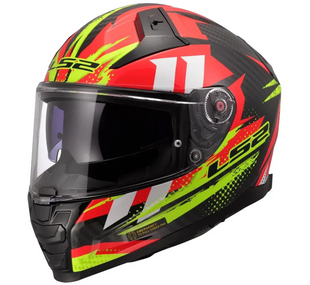 Мотошолом LS2 FF811 Vector 2 C Tantic Red Hi-Vis Yellow (S)