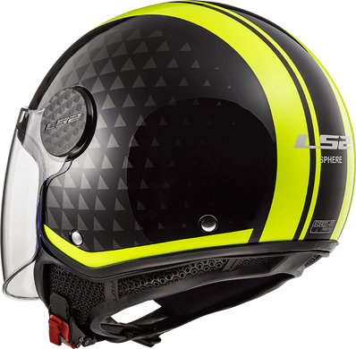 Мотошлем LS2 OF558 Sphere Lux Crush Black Hi Vis Yellow S