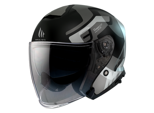 Мотошлем MT THUNDER 3 Jet Silton B2 Matt Grey M