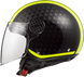 Мотошлем LS2 OF558 Sphere Lux Crush Black Hi Vis Yellow S