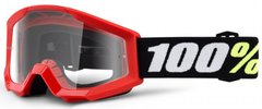 Детские мотоочки 100% STRATA MINI Goggle Red - Clear Lens, Clear Lens