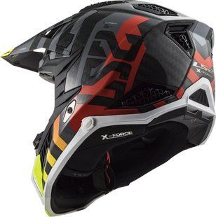 Мотошолом LS2 MX703 C X-Force Barrier Hi-Viz Yellow Red M