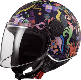 Мотошолом LS2 OF558 Sphere Lux Bloom Blue Pink XS