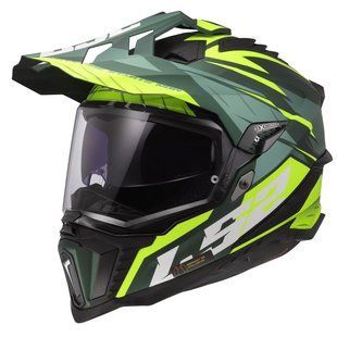 Мотошолом LS2 MX701 Explorer Spire Green Hi-Viz Yellow L