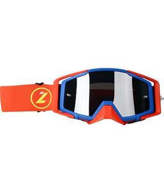 Маска кросова LAZER Goggle Race Style Blue Red - Mirror Silver Lens