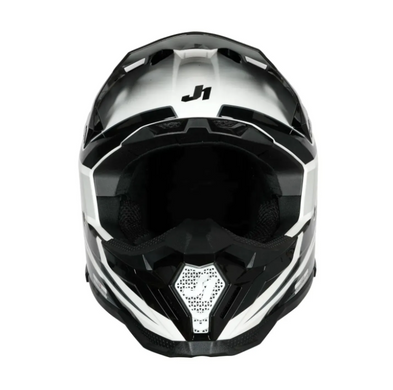 Мотошолом Just1 J40 Speed Black White Gloss S