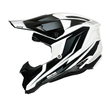 Мотошолом Just1 J40 Speed Black White Gloss S