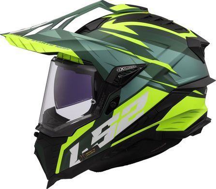 Мотошлем LS2 MX701 Explorer Spire Green Hi-Viz Yellow L