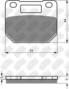 Колодки гальмівні NIBK Pm050