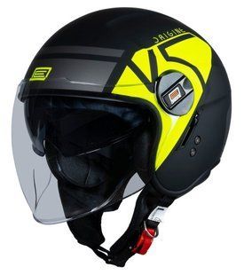 Мотошолом Origine Alpha V5 Fluo Yellow Black Matt