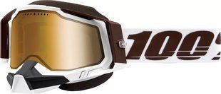 Маска кросова 100% RACECRAFT 2 Snowmobile Goggle Snowbird Dual Mirror Gold Lens