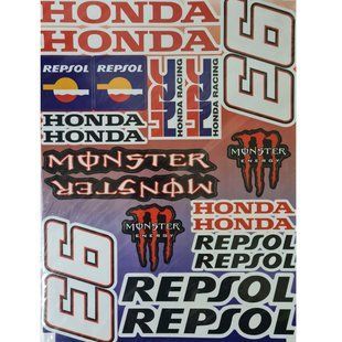 Наклейка лист А3 Honda 93