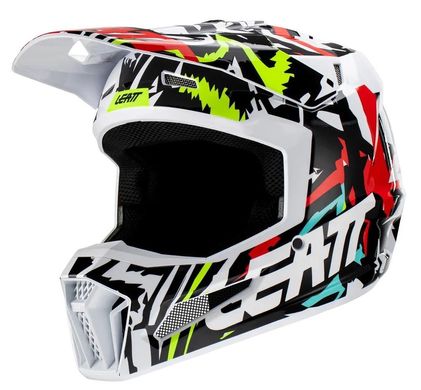 Мотошолом LEATT Helmet Moto 3.5 + Goggle Zebra XS