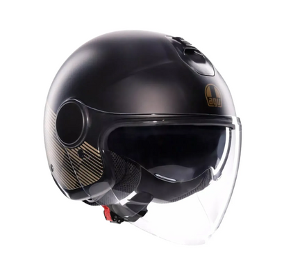 Мотошолом AGV ETERES E2206 PONZA matt black gold XXL