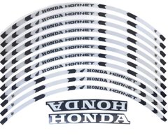 Наклейка на обод колеса Honda Hornet White Black