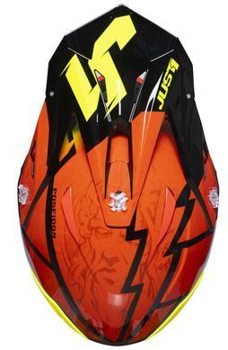 Мотошлем Just1 J39 Poseidon Fluo Yellow Red Black L