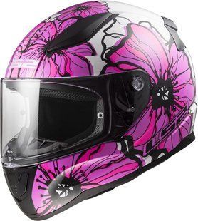 Мотошолом LS2 FF353 Rapid 2 Poppies Pink XXXL