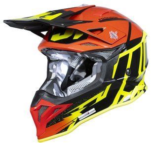 Мотошлем Just1 J39 Poseidon Fluo Yellow Red Black L