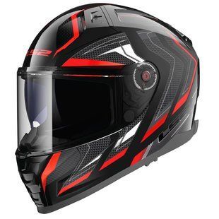Мотошолом LS2 FF811 Vector II Alizer Black Red XL