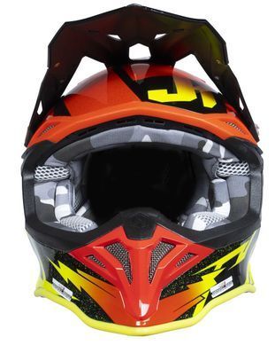 Мотошлем Just1 J39 Poseidon Fluo Yellow Red Black L