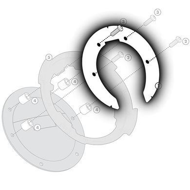 Специальный фланец для установки сумок на бак с системой TANKLOCK YAMAHA MT-09 850 Tracer 15>17; YAMAHA TRACER 900/TRACER 9 GT/Tracer 9 GT+ 18>24