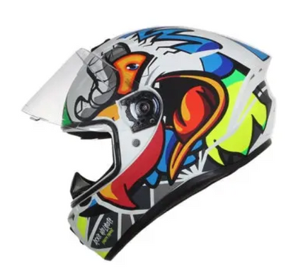 Мотошлем AXXIS DRAKEN S Parrot A1 Matt White XL