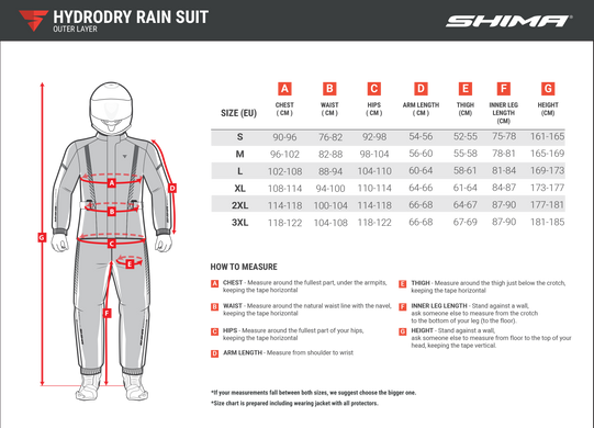 Мотодождевик куртка SHIMA Hydrodry + Black S