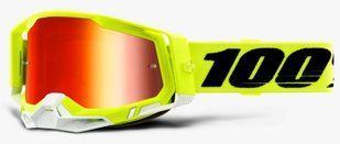 Маска кросова 100% RACECRAFT 2 Goggle Fluo Yellow - Mirror Red Lens, Mirror Lens