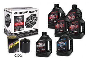 Комплект для заміни оливи Maxima V-TWIN TWIN-CAM Oil Change Kit - Syntetic Black, 20w-50