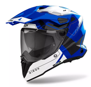 Мотошолом AIROH COMMANDER 2 REVEAL Blue Gloss XL