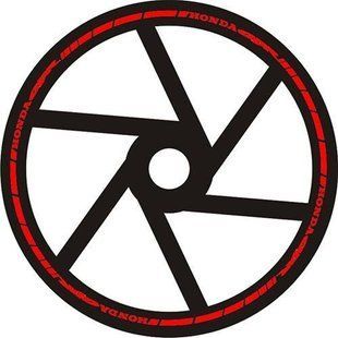 Наклейка на обод колеса Honda CBR Red
