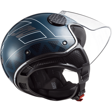 Мотошолом LS2 OF558 Sphere Lux Linus Gloss Cobalt S