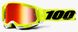 Маска кроссовая 100% RACECRAFT 2 Goggle Fluo Yellow - Mirror Red Lens, Mirror Lens