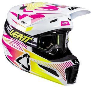 Мотошолом LEATT Moto 3.5 Helmet + Goggle Storm Pink XS