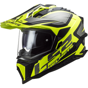 Мотошолом LS2 MX701 Explorer Alter Matt Black Hi-Vis Yellow
