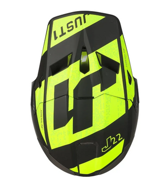 Мотошолом Just1 J22 Adrenaline Fluo Yellow Carbon Matt L