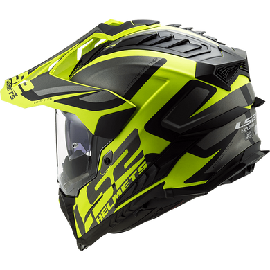Мотошолом LS2 MX701 Explorer Alter Matt Black Hi-Vis Yellow
