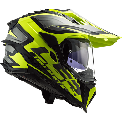 Мотошолом LS2 MX701 Explorer Alter Matt Black Hi-Vis Yellow
